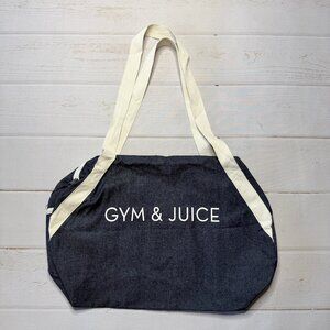 Gym & Juice - Blue Gym/Yoga Bag. Size: 19” x 7.5” x 8”